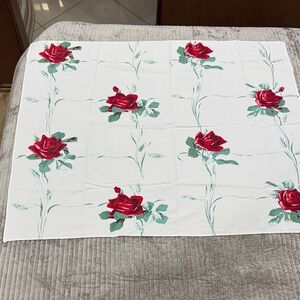 Vintage Floral Print Tablecloth Beauty Rose Wilendur